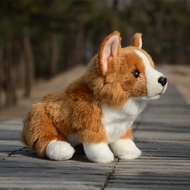 【Eco-friendly】 Welsh Corgi Dog High Fidelity Anime Cute Plushie Corgi Plush Toys Lifelike Animals Si