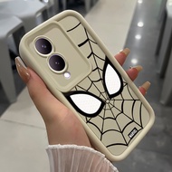 Case For VIVO Y17S Y36i G2 Y28 5G Three-Color Spider Web Phone Silicone Shockproof