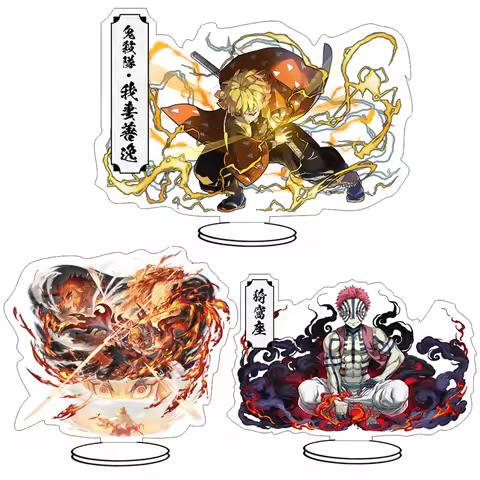 Anime Demon Slayer Peripheral Acrylic Stand Model Kimetsu No Yaiba Douma Kokushibo Akaza Cosplay Des