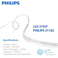 Philips LED Strip, Model 31162, Warm White, 8W Per/Meter