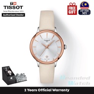 [Official Warranty] Tissot T133.210.26.031.00 Women's Odaci-T White Leather Strap Watch