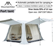 SG ️Ready stock️MOUNTAINHIKER outdoor camping tent 6.3㎡ one bedroom and one living room family tent 