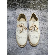 Off White Wingtip Oxford Shoes