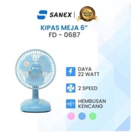 SANEX 6 Inch 22 Watt Blue Table Fan FD-0687