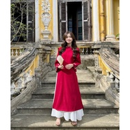 Vian Dress (Modern red ao dai)
