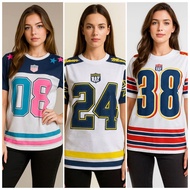 KATUN Cotton Number T-Shirt Women's Number T-Shirt/ Rubgy Number T-Shirt/ Retro Number T-Shirt/ Hock