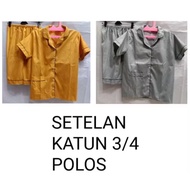KATUN Cotton pajama sleepwear 3/4 cotton sleep suit/ sleep suit/ shorts sleep suit/ Wanita 3/4 sleep