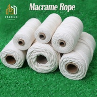 【SG】Macrame Rope Cotton Cord 2mm 3mm 4mm 5mm 6mm Natural Cotton Twisted Thread for DIY Craft Handwork Handmade