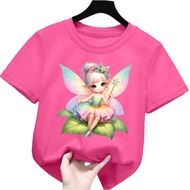 atasan kaos anak perempuan gambar little peri cute Tshirt kids girl cute lengan pendek 1-12tahun k.1