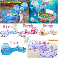 TENDA 4 in 1 Tunnel Kids Tent I 4 in 1 Kids Basket I 4 in 1 Ball Pool Basket