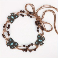[Hot Sale Belt Waist Chain] Boho Boho Belt Hand-Woven Belt Ethnic Style Turquoise Waist Chain Retro 