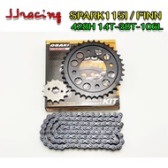 OSAKI HEAVY DUTY โซ่ สเตอร์ SPARK115I / FINN 428 ข้อหนา ครบชุด สปาร์ค115i ฟิน