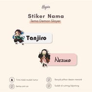 (40-60Pcs) Demon slayer Name Sticker/kimetsu no yaiba Book Sticker/custom Name/anime Name Sticker/Cute demon slayer label Sticker