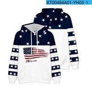 2023 NewNewest USA Flag Hoodies Sweatshirt Men/Women Hooded 3D Print Eagle Autumn Winter Hoody Black