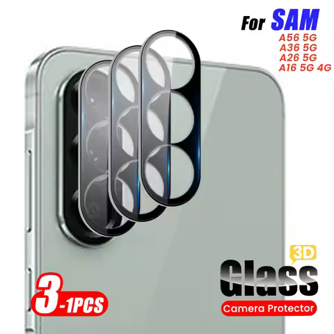 3-1PCS 3D Camera Glass For Samsung Galaxy A56 A36 A26 A16 A17 A27 A37 A57 5G 9H Curved Lens Protecto