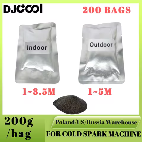 1~200 BAGS Ti Powder 200g Cold Sparkler Machine Effects Dmx Fountain Sparkular Consumables Dj Bar We
