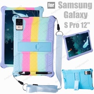 For Samsung Galaxy Tab S Pro 12" Tablet Case Super Shockproof Soft Silicone Protective Case Stand Cover