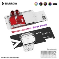 BARROW Active Cooling Water Block use for MSI 3090 3080 TI RTX GAMING X,TRIO 10G 24G GPU card With Backplate 5V BS-MSG3090M-PA B