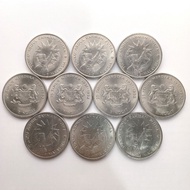 1Set10pcs 1Ringgit Coins 1982 Malaysia 25 Tahun Merdeka Tunku Abdul Rahman Duit Syiling Lama Old Coi