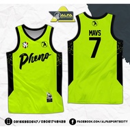 Pheno Jersey Green ALFA PHENO DESIGN  - FULL SUBLIMATION BASKETBALL JERSEY UPPER ONLY