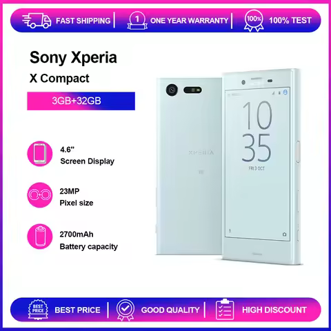 Original Sony Xperia X Compact 4G SO-02J/ F5321 Unlocked Mobile Cell Phone WLAN 4.6'' 23MP Fingerpri