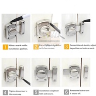 ZINC ALLOY ROTARY BOLT DOOR LOCK with Screw (2inches- 55mm)