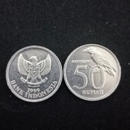 1 keping koin kuno 50 rupiah tahun 1999