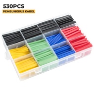 Pembungkus Kabel 140Pcs/530Pcs/800Pcs HeatShrink Tube Selang Bakar Kabel Isolasi Bakar - PK