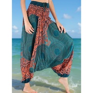 Hmong pants Samurai Women/Men Can Wear It Comfortable To Yoga Harem Boho pant