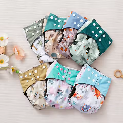 Kangobaby #My Soft Life# Eco-friendly Bamboo Charcoal Baby Cloth Diaper Reusable Washable Newborn Na