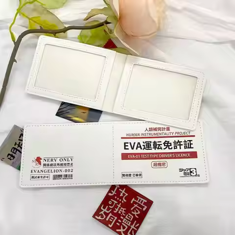 NEON GENESIS EVANGELION Cartoon Wallet Student Men Driver's License Short Zipper Bag Coin Purse Card