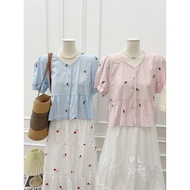 Qcc embroidered silk shirt