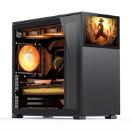 Jonsbo D41 STD Screen Black Computer Case | ATX M-ATX | 8” LCD Screen | 360mm Water Cooler