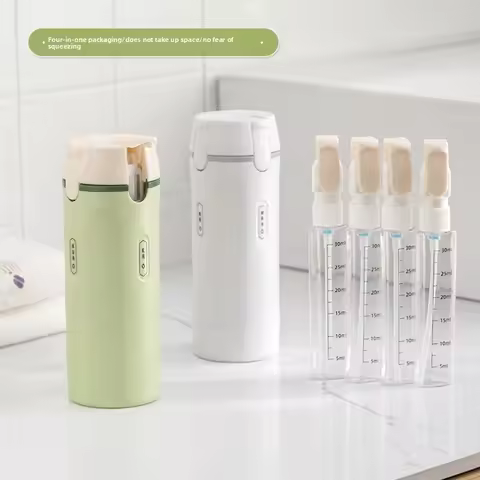 Four-in-one Travel Refillable Bottles Separation Bottle Portable PP Plastick Separation Bottle PET T