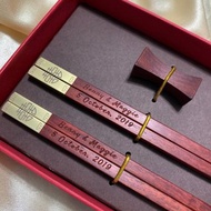 訂造客製化個人化刻字筷子 結婚禮物回禮 商務手信退休周年慶