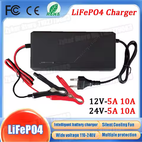 12V 24V 5A 10A Lifepo4 Charger 110-240V 14.6V 29.2V 4S 8S 10A High Power LiFePO4 Charger For Lithium