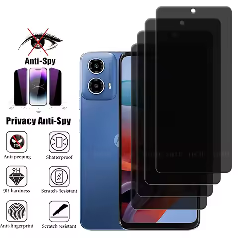 4Pcs For Motorola Moto G34 Glass Moto G34 Screen Protector Cover Protective 9H HD Anti-Spy Privacy T
