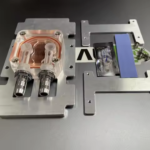 Cooler Cooling Block Custom Purple Copper Water Cooled GPU Heat Sink Tower Head for Nvidia Tesla V10