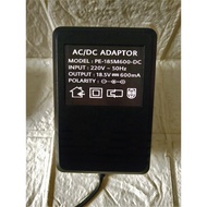 AC/DC ADAPTOR 18.5V 600mA model:PE-185M600-DC DC Jack 5.5mm X 2.1mm - 2.5mm