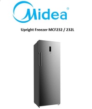 Midea MCF232 Silver Upright Freezer 232L