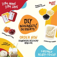 [SG] DIY BUBBLE TEA & SMOOTHIE BUNDLE PACK (Fresh Fruit Purées + Creative Toppings and Jellies)