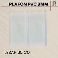Plafon PVC motif Kayu Warna Putih tanpa Nat