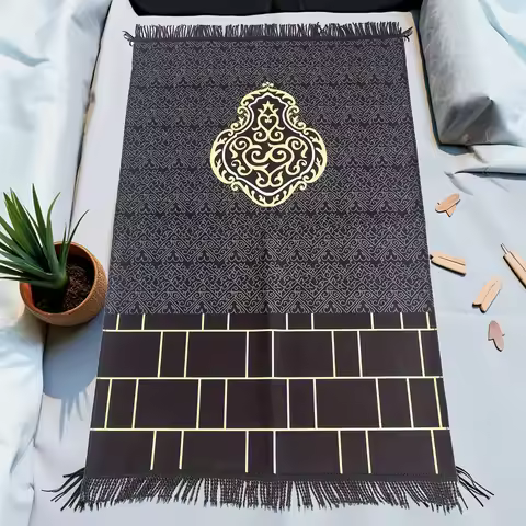 Suede Muslim Prayer Mat Indonesia Soft Prayer rug Portable Pray Carpet