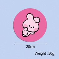 BTS BTS BTS BT21 Cute Cartoon Silicone Round Mouse Pad Office Game Mouse Pad Dormitory