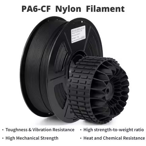 Carbon Fiber Nylon Filament,Enhanced Strength Rigidity PA6-CF Filament,High-Temperature Resistant Ca
