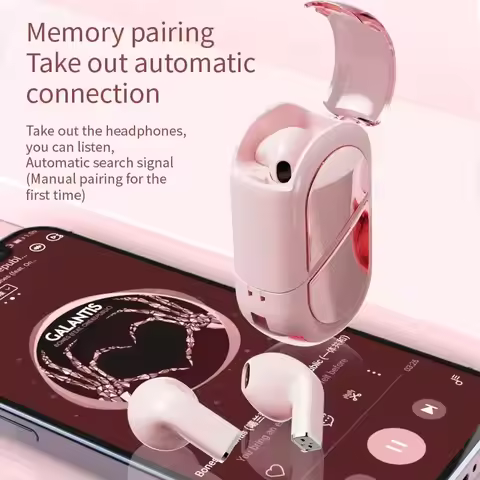 K520 Rotatable Heart-Shaped Bluetooth Earphones TWS 5.3 Wireless Earbuds with HD Stereo Sound Cute G