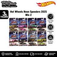 Hot Wheels Neon Speeders 2025 - Mix 1 - '98 Honda Prelude - Mazda RX-7 - 2008 Lancer Evolution - Toy