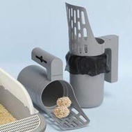 Cross-Border New Filtering Cat Litter Shovel, Cat Feces Cleaning Simple Trash Can, Shovel Feces Stor