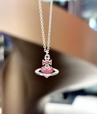 (有現貨！不用提問🙏🏻) 2026秋冬 Vivienne Westwood FABIANNA Pendant 合金 琺瑯 平面 愛心 心心 心形 土星 頸鏈 頸鍊 項鏈 項鍊  (保証正貨及全新) 玫