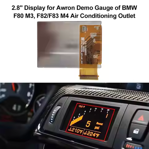 2.8" Display for Awron Demo Gauge of BMW M3 M4 Air Conditioning Outlet